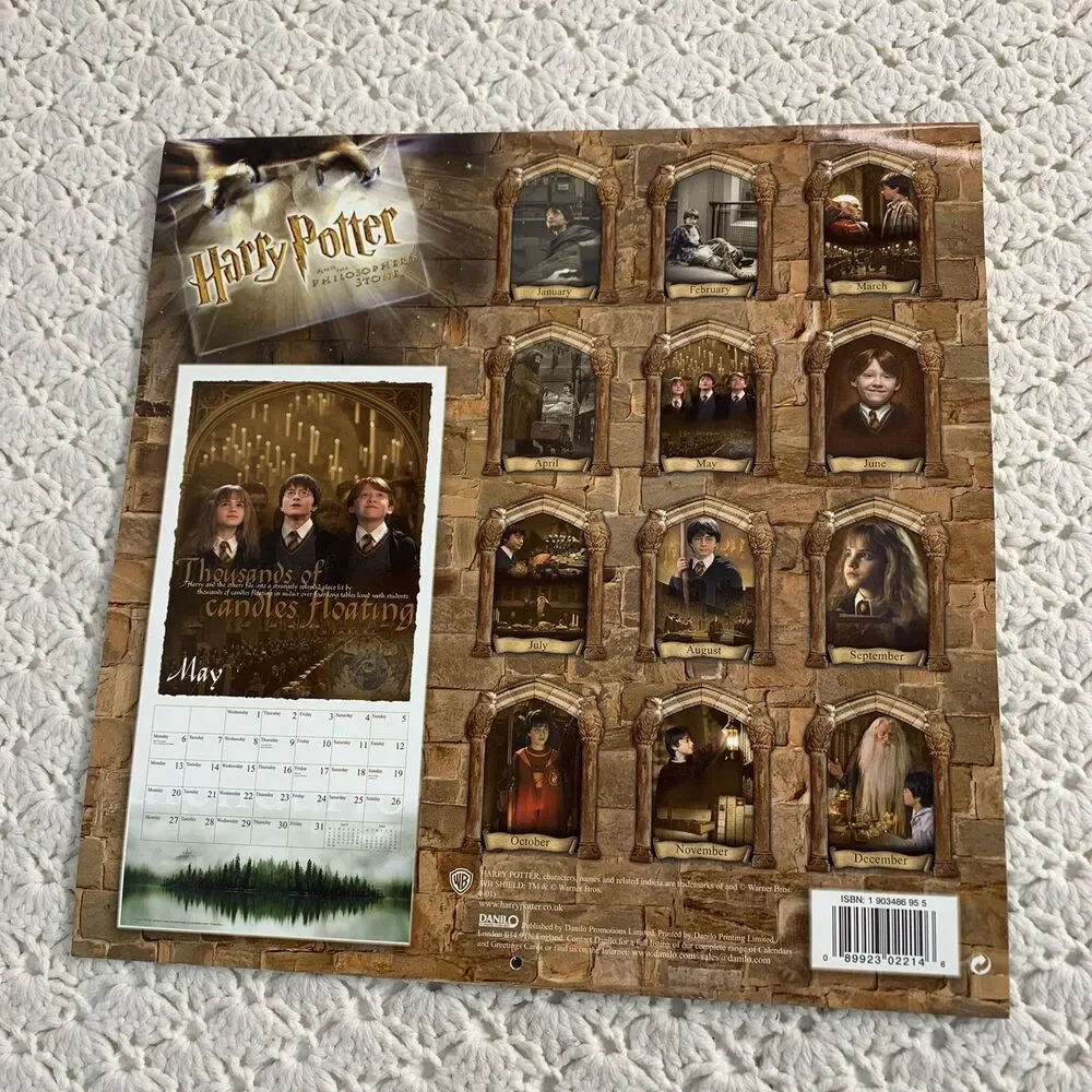 Lot 2 Vintage Harry Potter calendar 2001 Hogwarts Gryffindor 2002 Philosophers